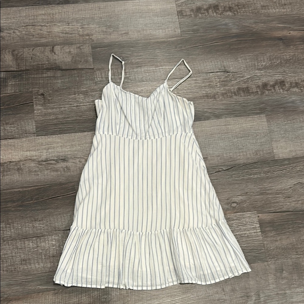Striped White and Blue Sundress